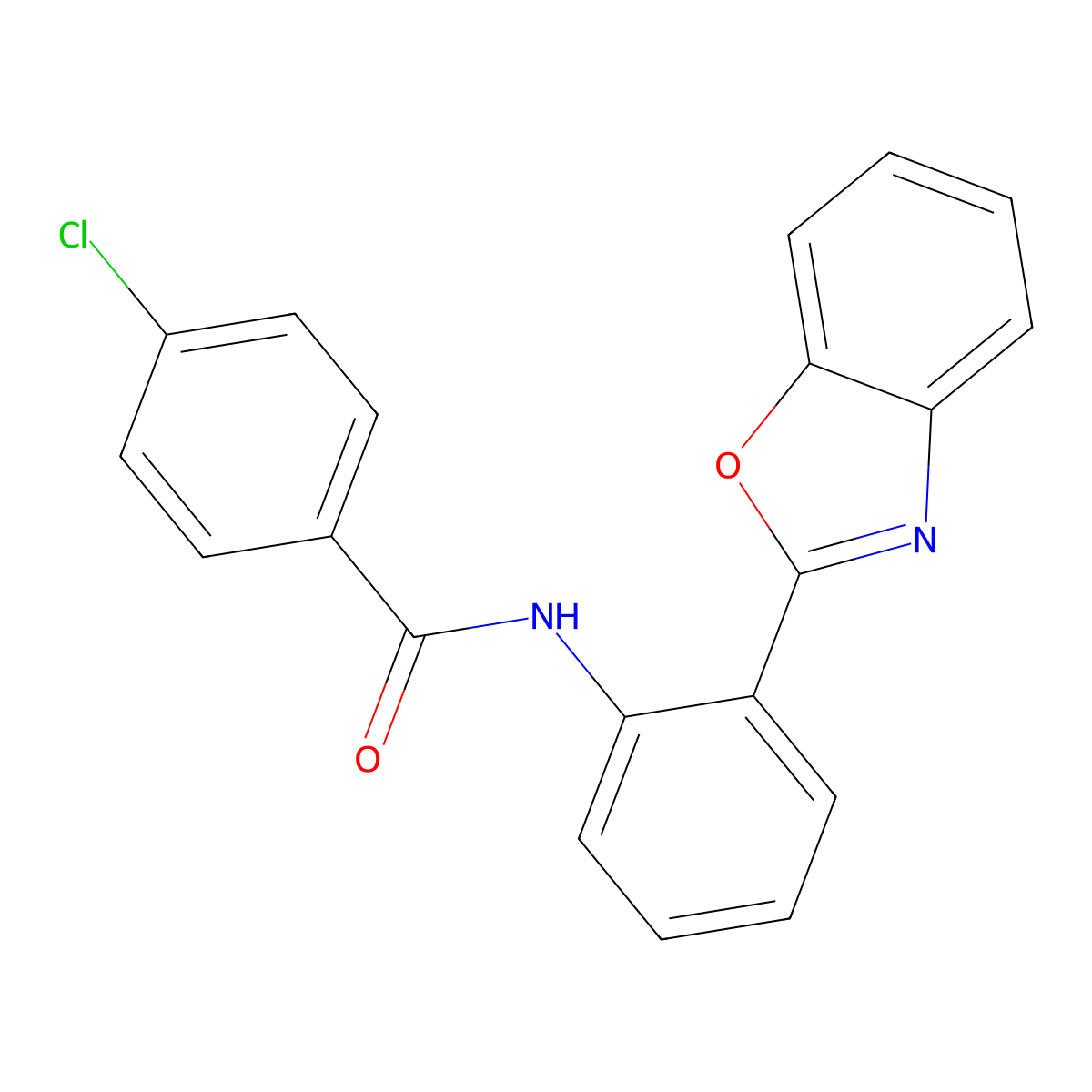 N-[2-(1,3-benzoxazol-2-yl)phenyl]-4-chlorobenzamide molecular structure, CAS 477498-93-4