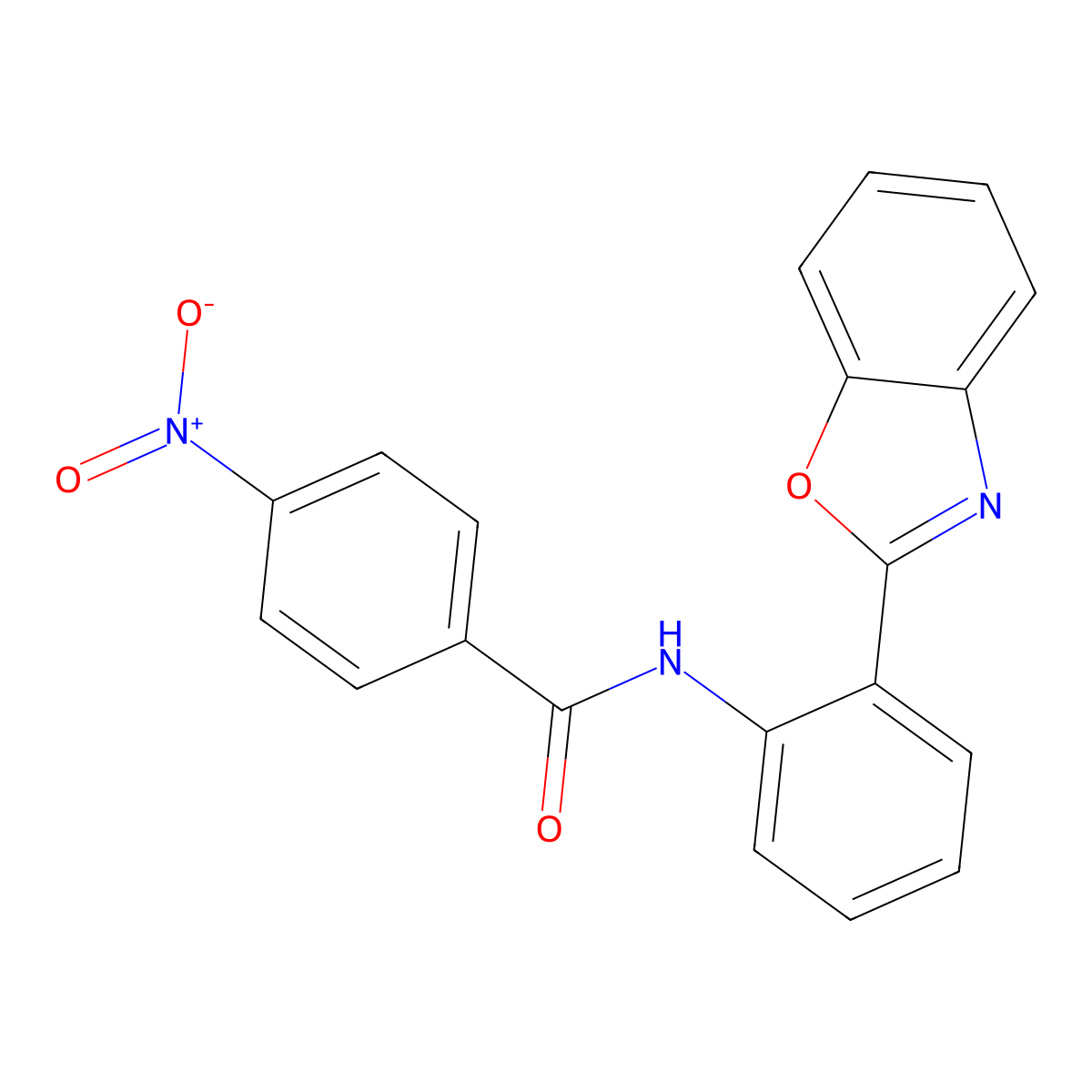N-[2-(1,3-benzoxazol-2-yl)phenyl]-4-nitrobenzamide molecular structure, CAS 477499-02-8