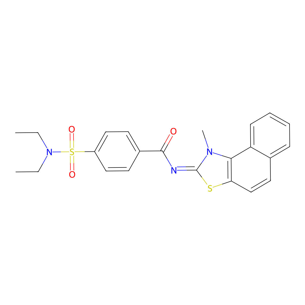 4-(diethylsulfamoyl)-N-(1-methylbenzo[e][1,3]benzothiazol-2-ylidene)benzamide molecular structure, CAS 477499-28-8