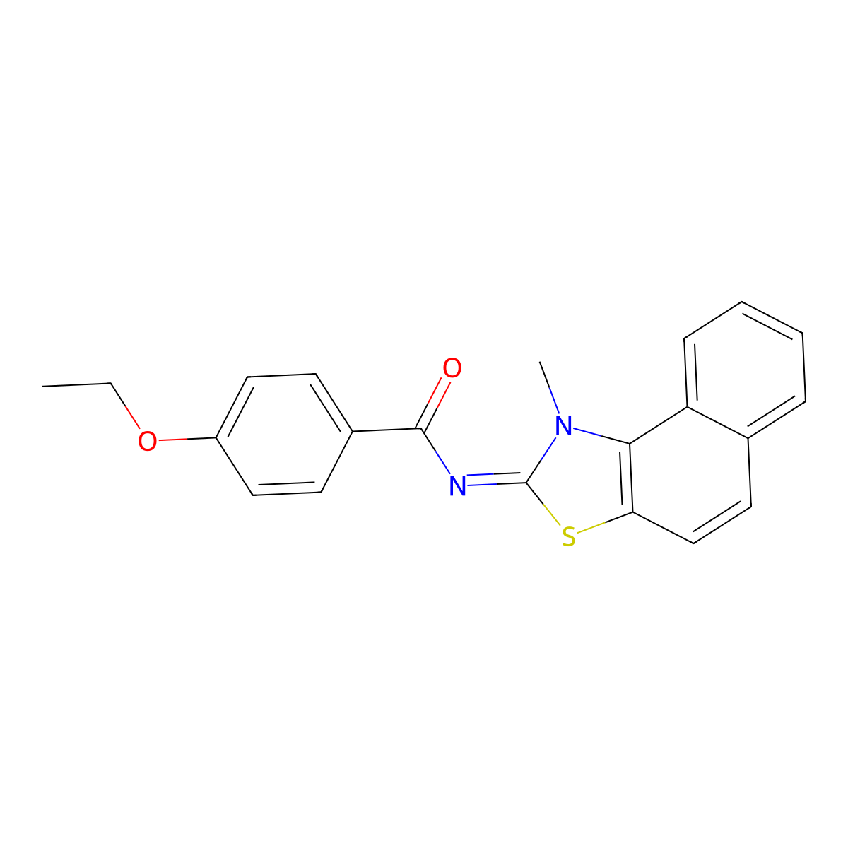 (E)-4-ethoxy-N-(1-methylnaphtho[1,2-d]thiazol-2(1H)-ylidene)benzamide molecular structure, CAS 477499-92-6
