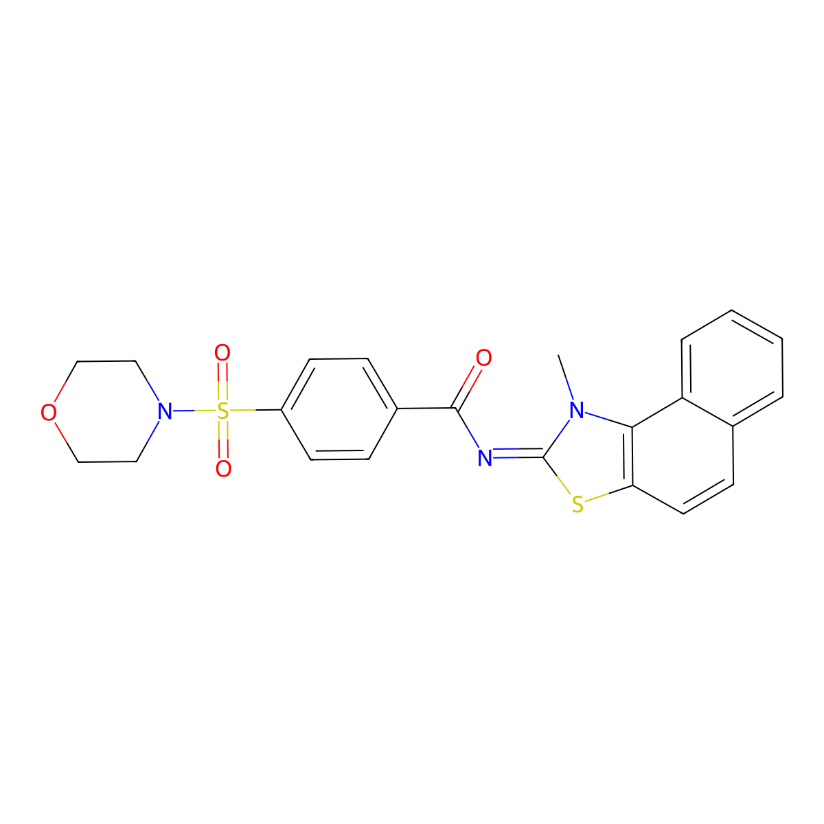 N-(1-methylbenzo[e][1,3]benzothiazol-2-ylidene)-4-morpholin-4-ylsulfonylbenzamide molecular structure, CAS 477499-95-9