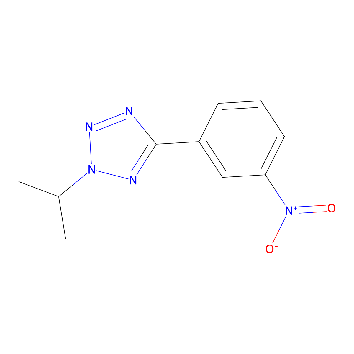 5-(3-Nitrophenyl)-2-propan-2-yltetrazole molecular structure, CAS 4775-34-2