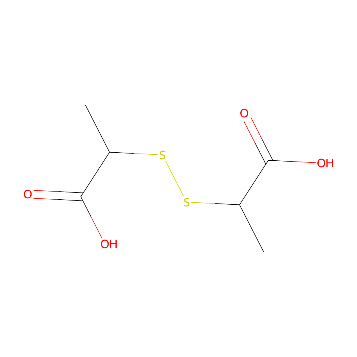 2,2'-Dithiodipropionic Acid molecular structure, CAS 4775-93-3