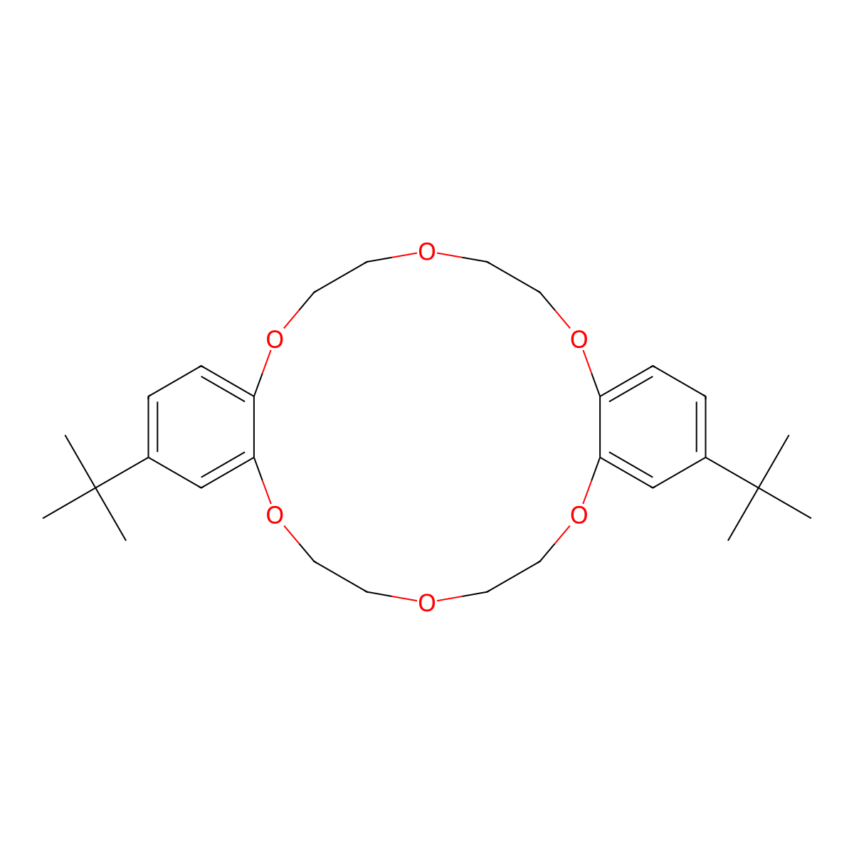 4',4''(5'')-Di-tert-butyldibenzo-18-crown-6 molecular structure, CAS 47750-07-2