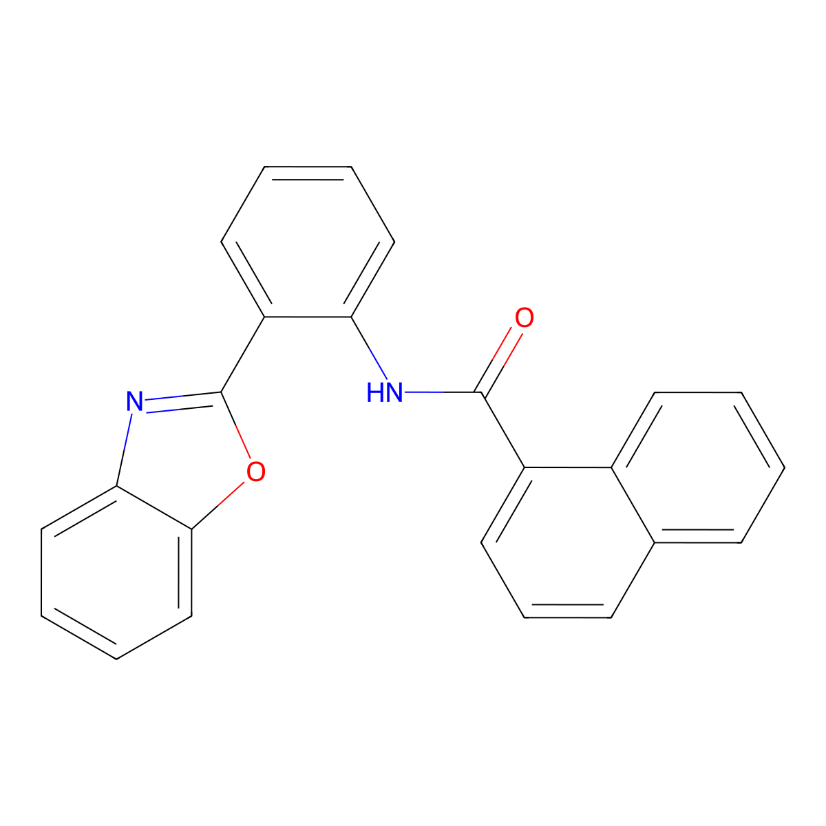 N-[2-(1,3-benzoxazol-2-yl)phenyl]naphthalene-1-carboxamide molecular structure, CAS 477500-06-4