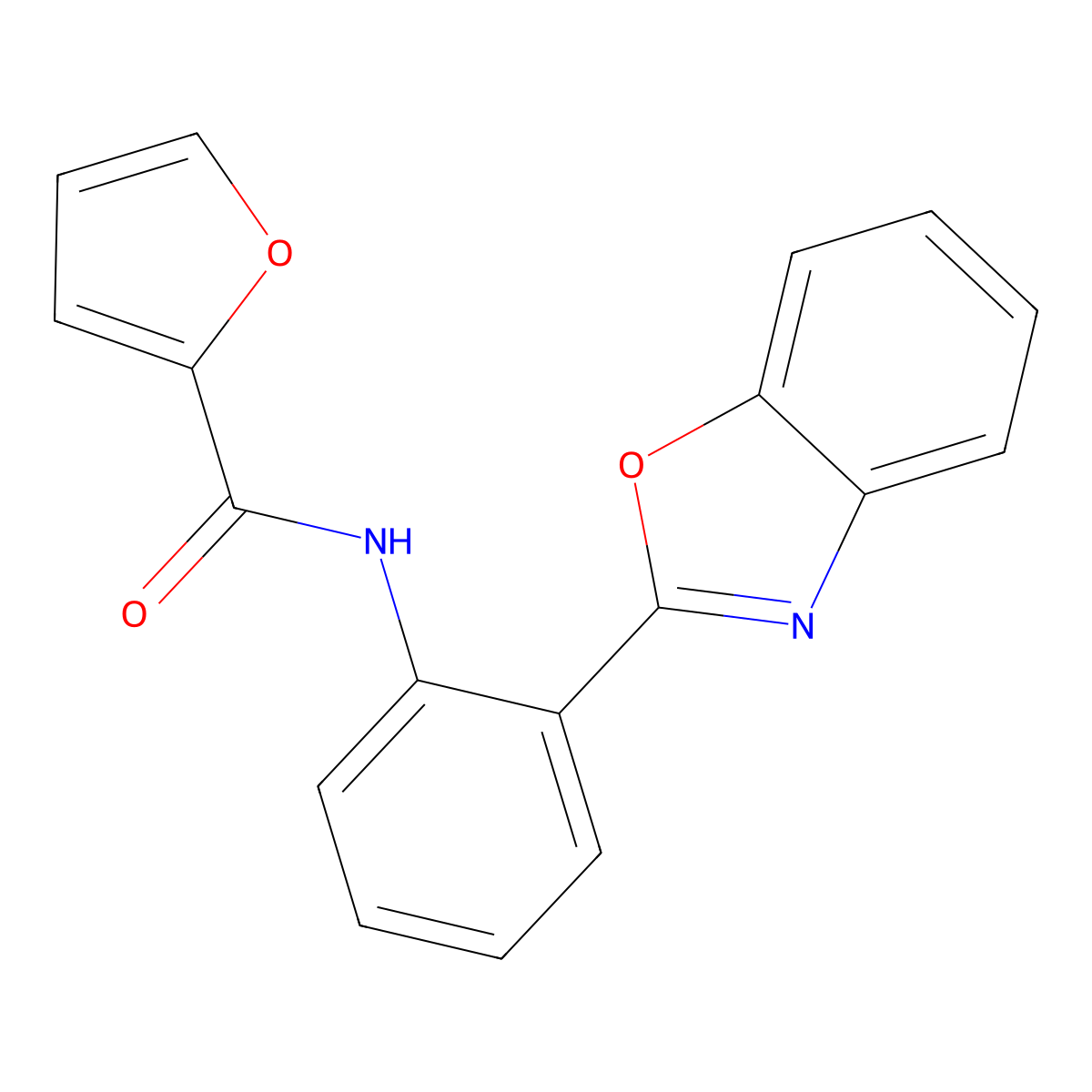 N-[2-(1,3-benzoxazol-2-yl)phenyl]furan-2-carboxamide molecular structure, CAS 477500-34-8