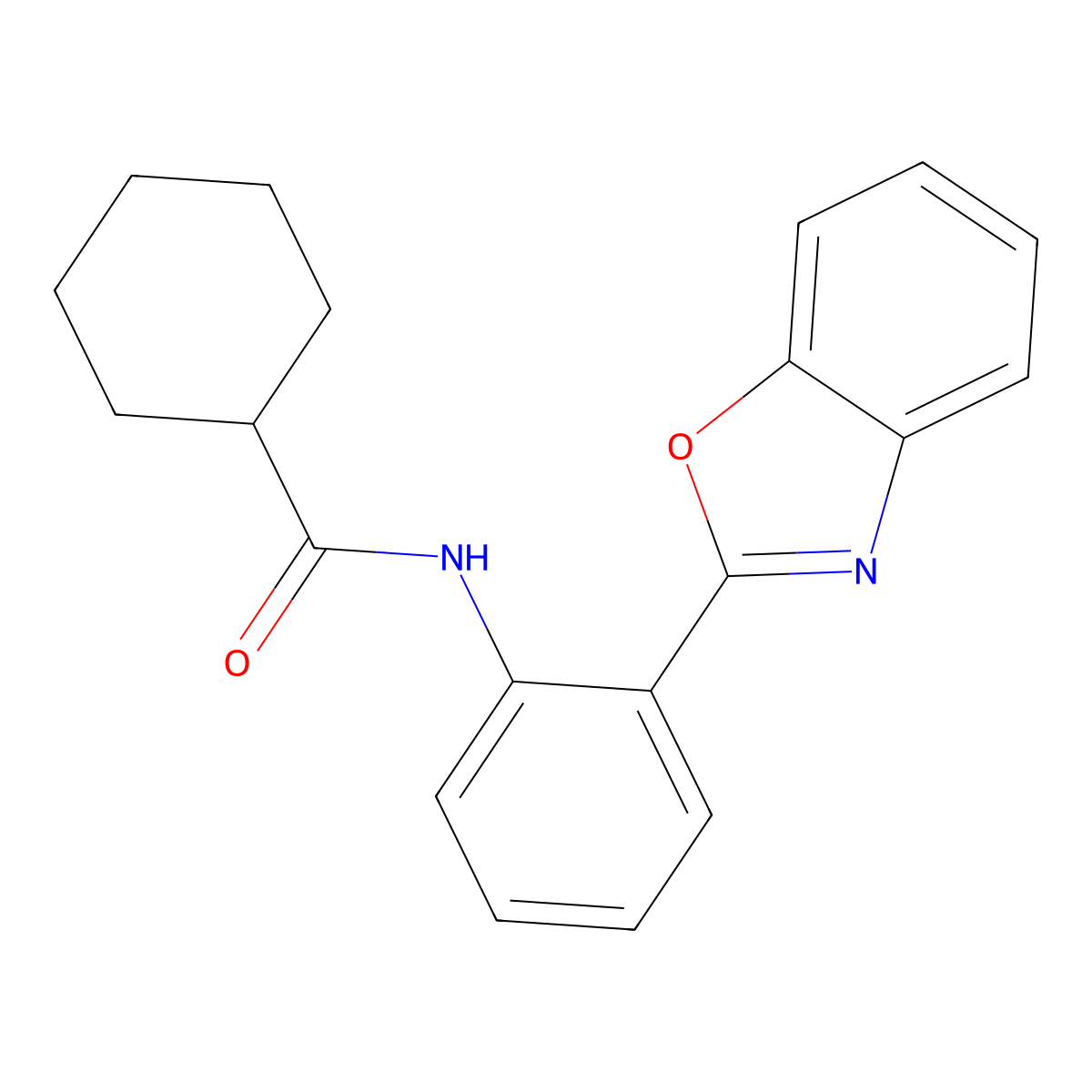 N-[2-(1,3-benzoxazol-2-yl)phenyl]cyclohexanecarboxamide molecular structure, CAS 477500-64-4
