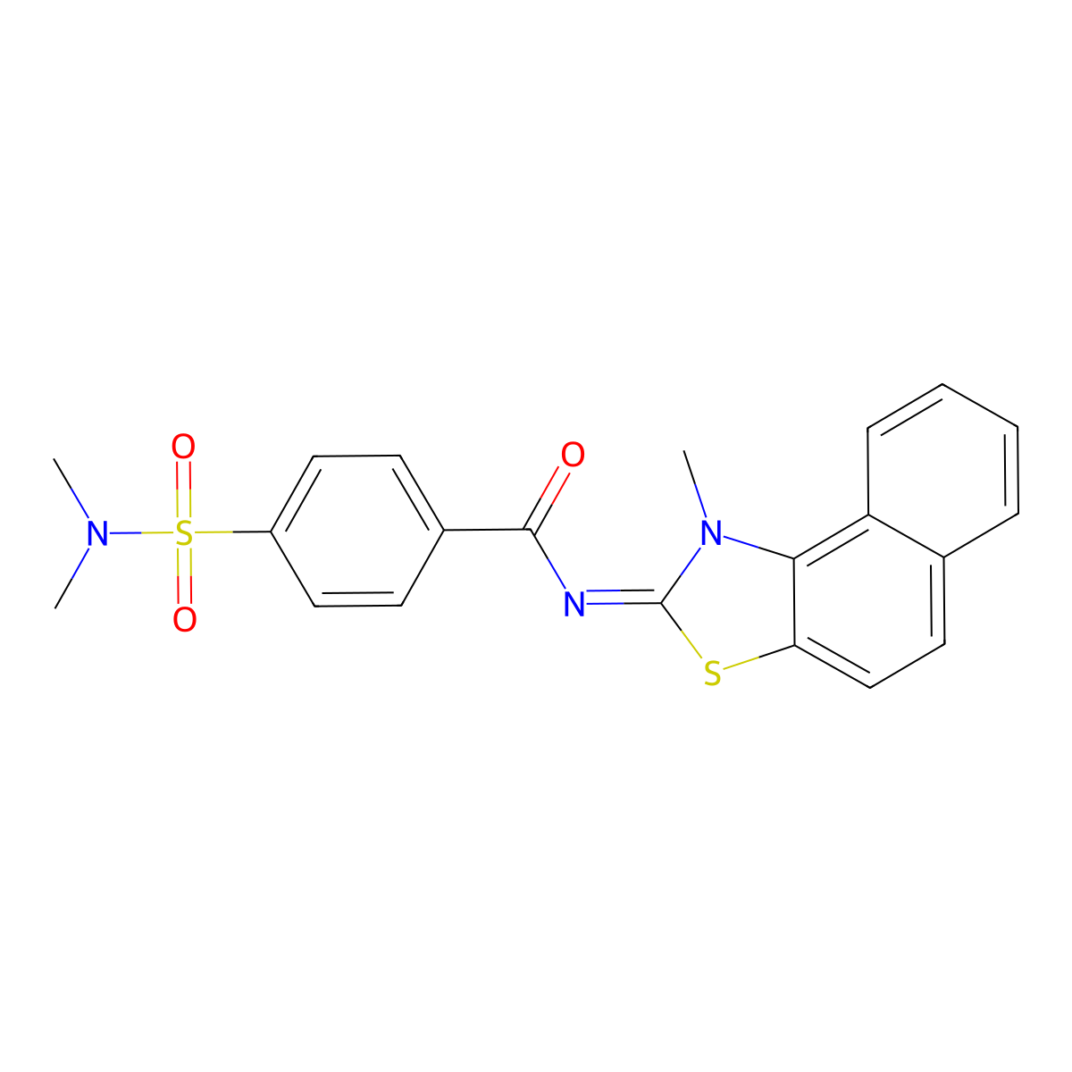 (E)-4-(N,N-dimethylsulfamoyl)-N-(1-methylnaphtho[1,2-d]thiazol-2(1H)-ylidene)benzamide molecular structure, CAS 477501-31-8