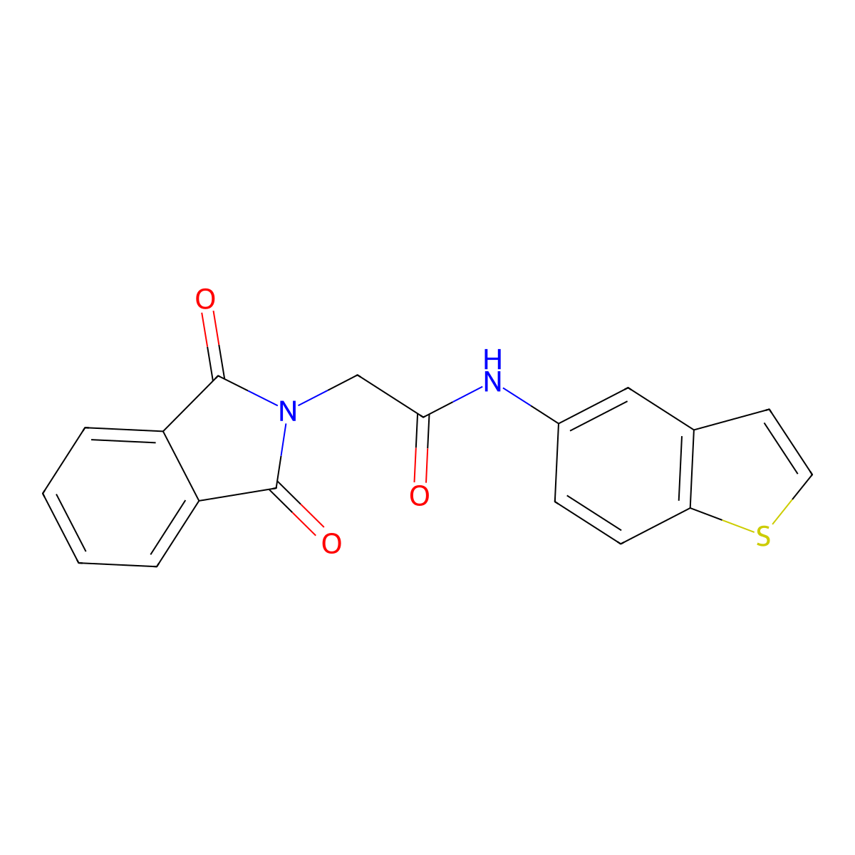 N-(benzo[b]thiophen-5-yl)-2-(1,3-dioxoisoindolin-2-yl)acetamide molecular structure, CAS 477502-99-1