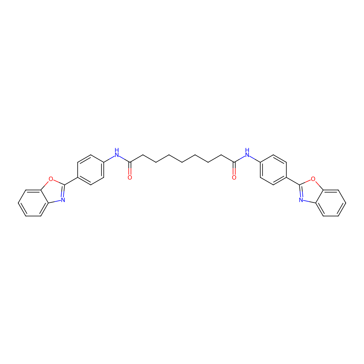 N,N'-bis[4-(1,3-benzoxazol-2-yl)phenyl]nonanediamide molecular structure, CAS 477503-94-9
