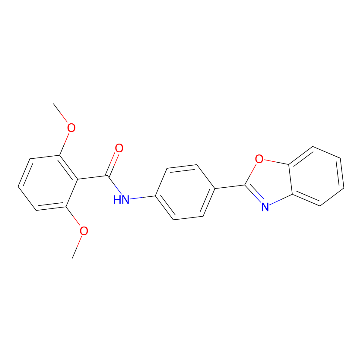N-[4-(1,3-benzoxazol-2-yl)phenyl]-2,6-dimethoxybenzamide molecular structure, CAS 477504-01-1