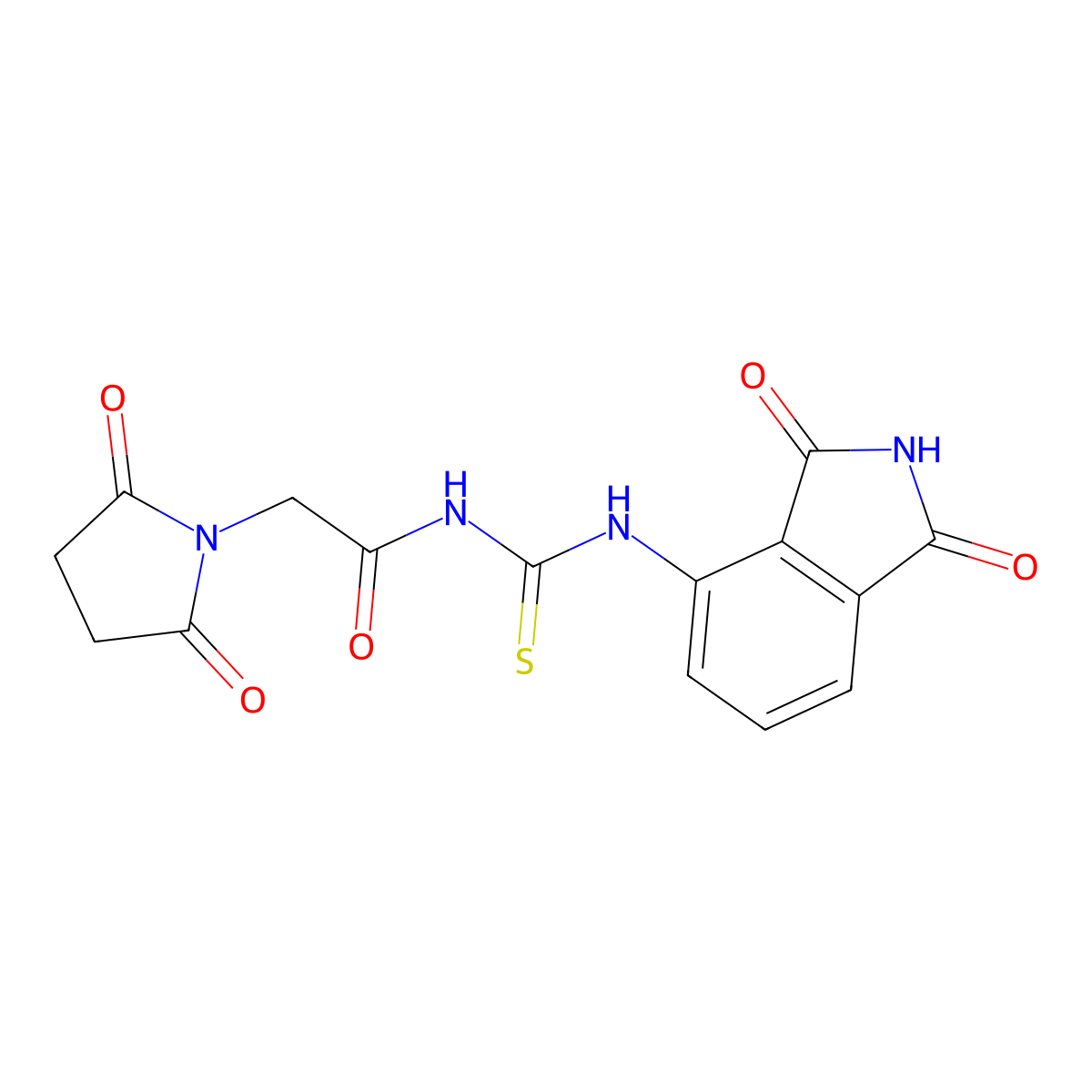 N-((1,3-dioxoisoindolin-4-yl)carbamothioyl)-2-(2,5-dioxopyrrolidin-1-yl)acetamide molecular structure, CAS 477508-50-2