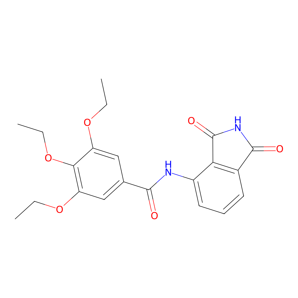N-(1,3-dioxo-2,3-dihydro-1H-isoindol-4-yl)-3,4,5-triethoxybenzamide molecular structure, CAS 477508-53-5