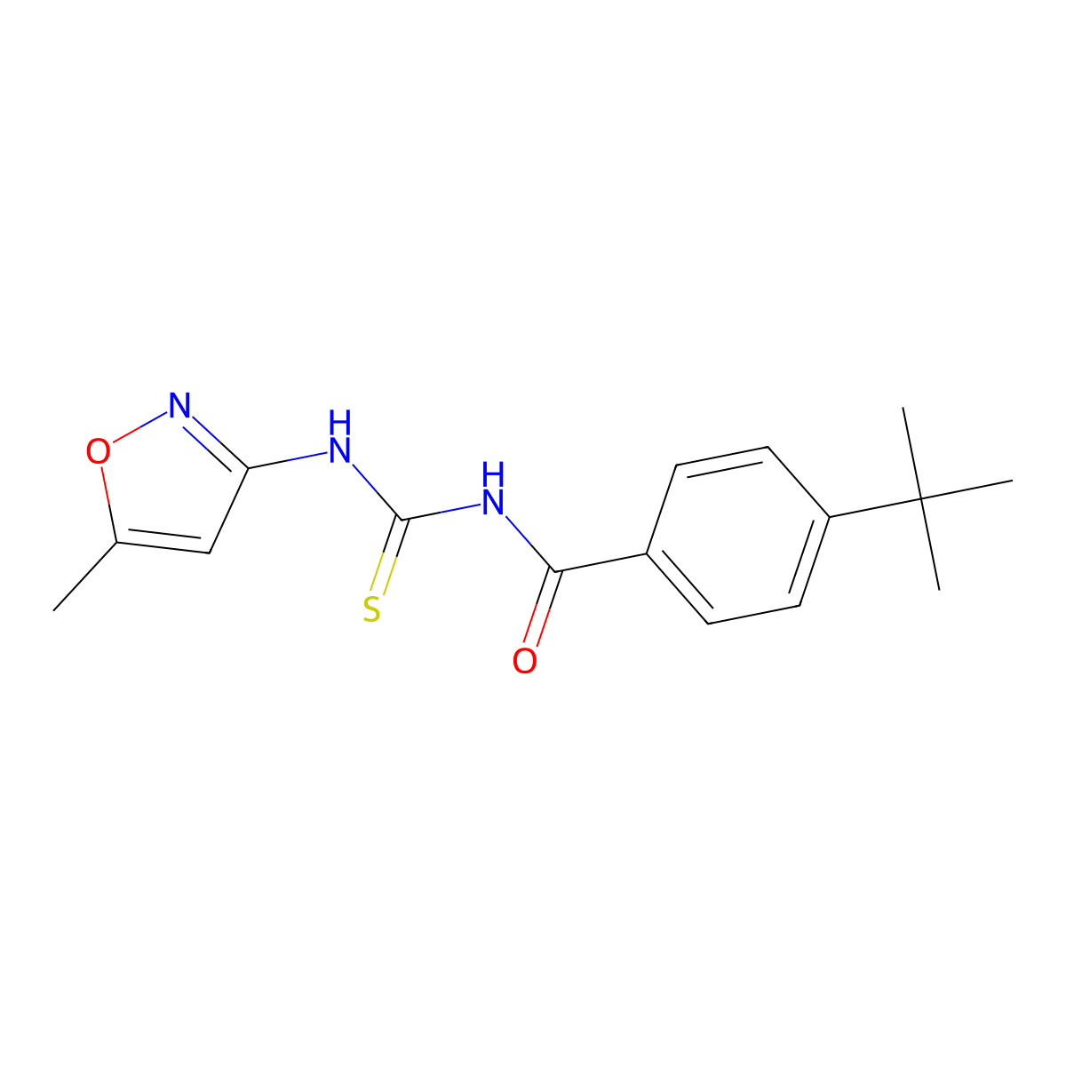 1-(4-(Tert-butyl)benzoyl)-3-(5-methylisoxazol-3-YL)thiourea molecular structure, CAS 477508-64-8