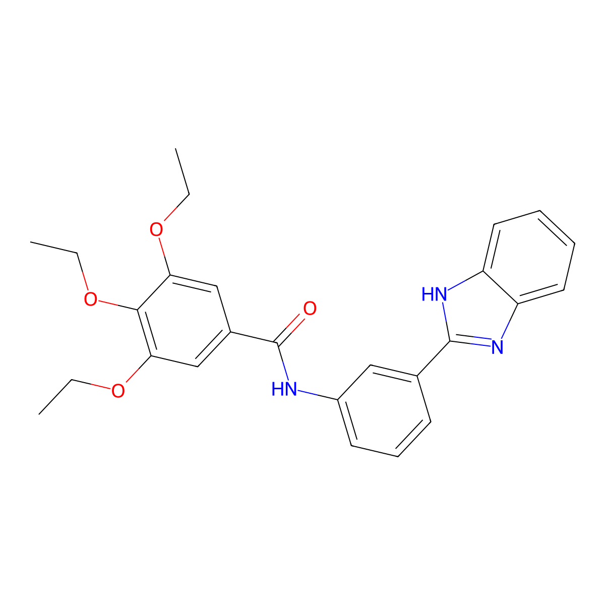 N-(3-(1H-Benzo[d]imidazol-2-yl)phenyl)-3,4,5-triethoxybenzamide molecular structure, CAS 477510-55-7