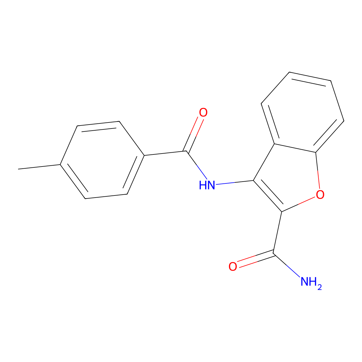 3-(4-Methylbenzamido)-1-benzofuran-2-carboxamide molecular structure, CAS 477510-80-8