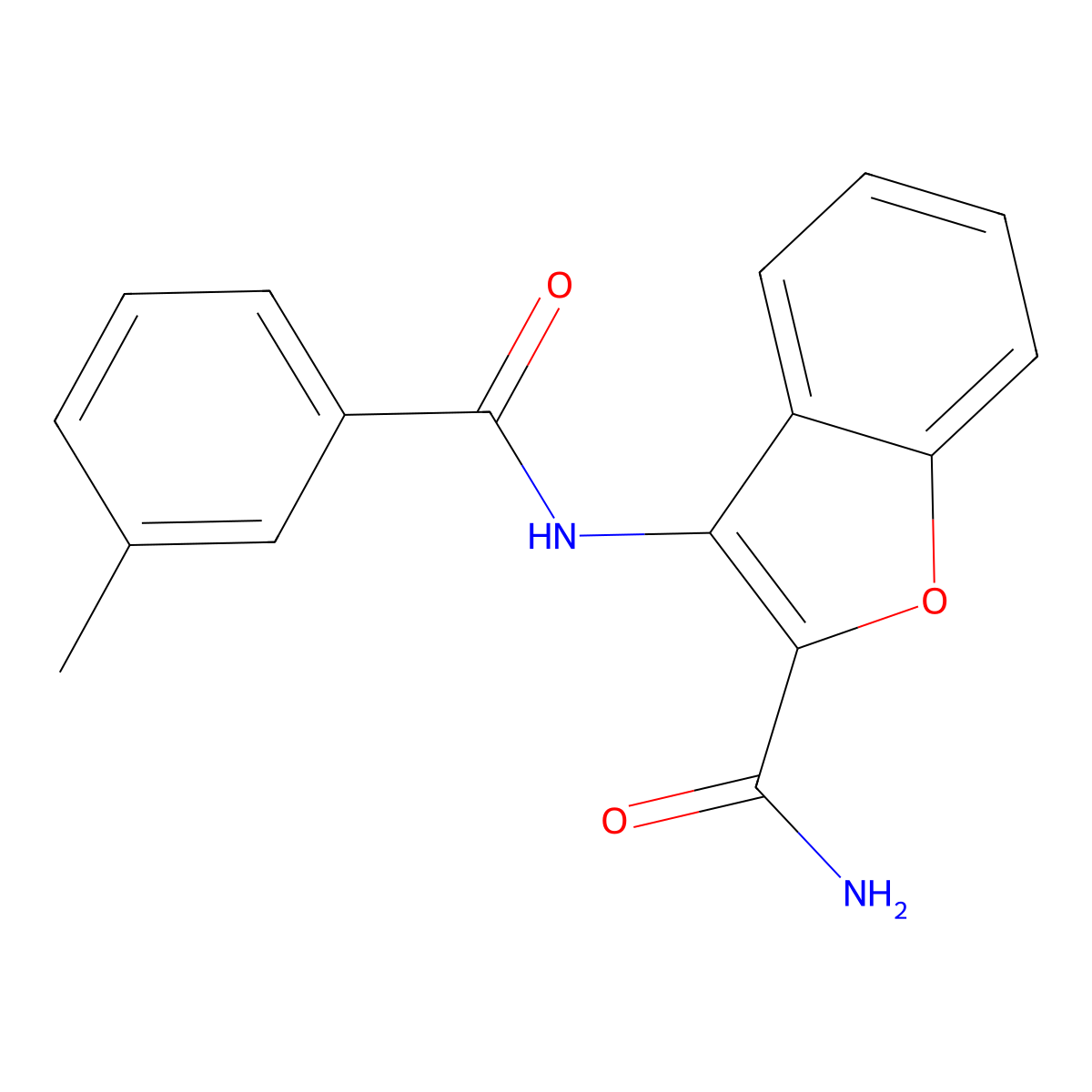 3-(3-Methylbenzamido)benzofuran-2-carboxamide molecular structure, CAS 477510-83-1