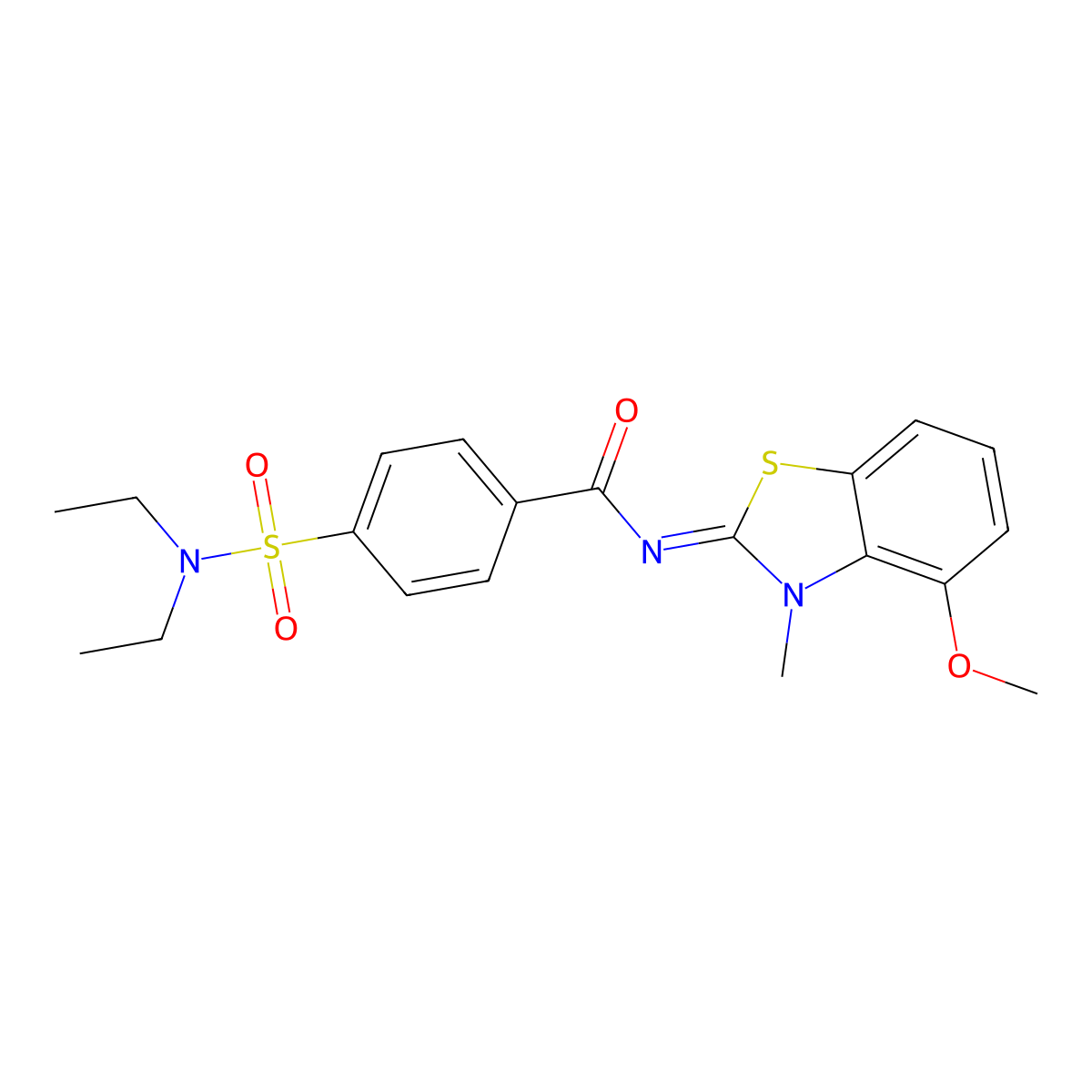 (E)-4-(N,N-diethylsulfamoyl)-N-(4-methoxy-3-methylbenzo[d]thiazol-2(3H)-ylidene)benzamide molecular structure, CAS 477511-01-6