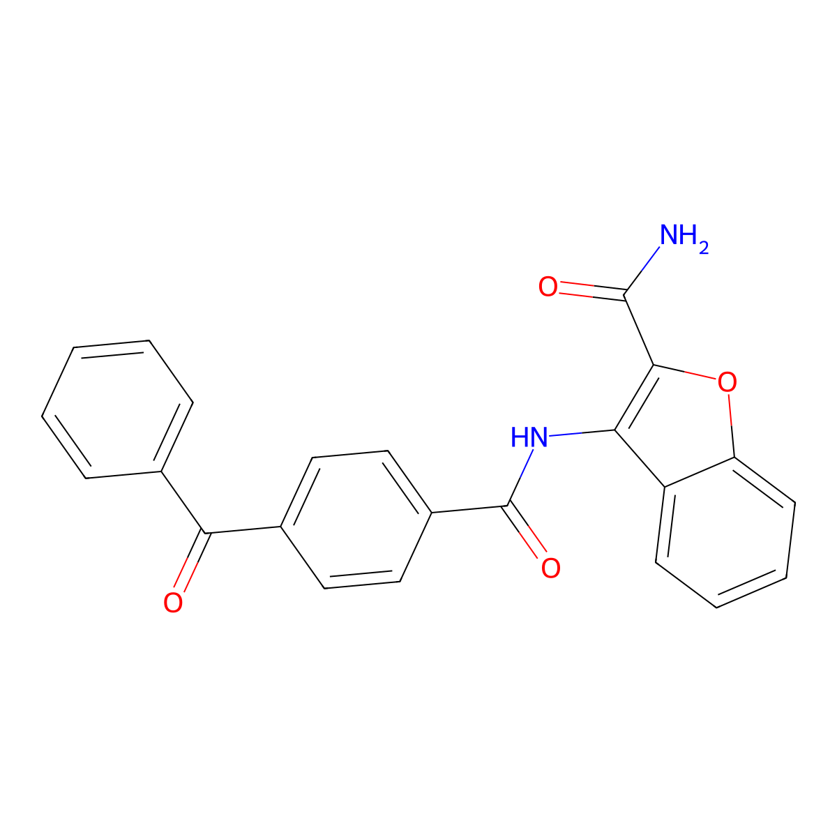 3-(4-Benzoylbenzamido)benzofuran-2-carboxamide molecular structure, CAS 477511-28-7