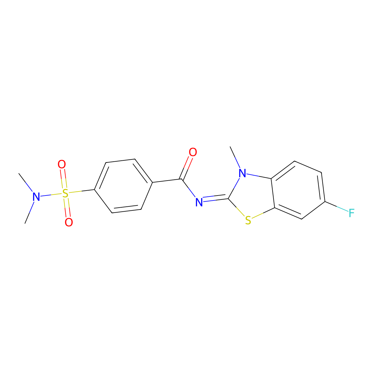 (E)-4-(N,N-dimethylsulfamoyl)-N-(6-fluoro-3-methylbenzo[d]thiazol-2(3H)-ylidene)benzamide molecular structure, CAS 477511-40-3