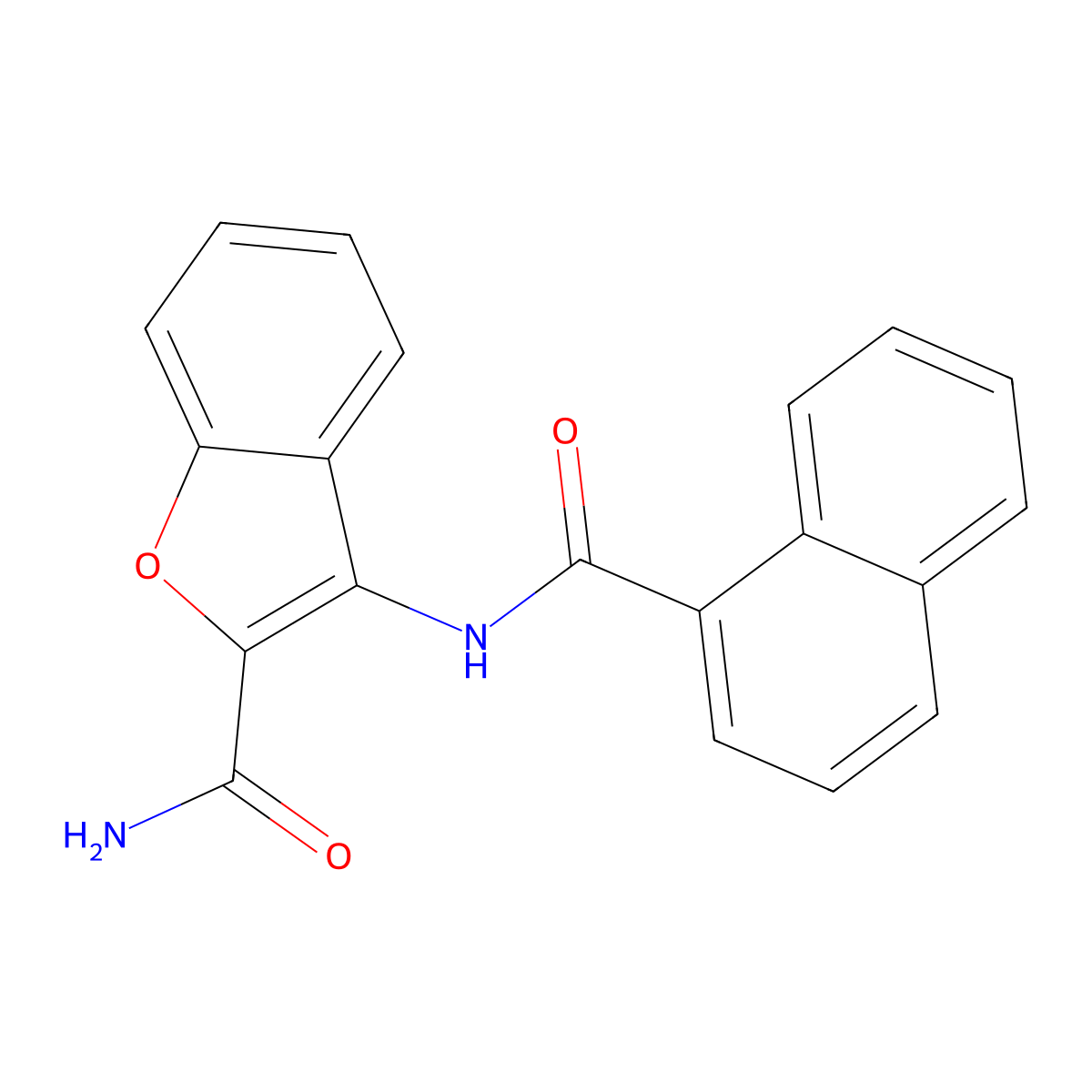 3-(Naphthalene-1-carbonylamino)-1-benzofuran-2-carboxamide molecular structure, CAS 477511-42-5