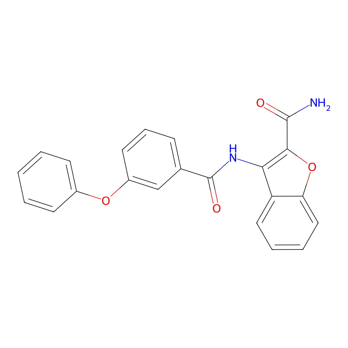 3-(3-Phenoxybenzamido)benzofuran-2-carboxamide molecular structure, CAS 477511-44-7