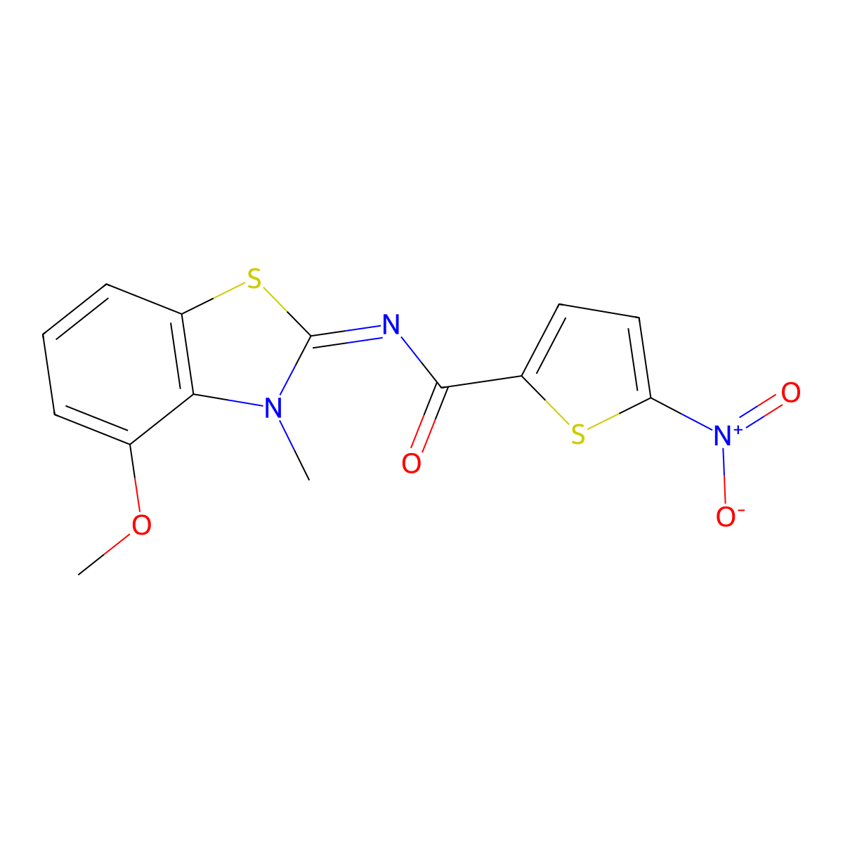 (E)-N-(4-methoxy-3-methylbenzo[d]thiazol-2(3H)-ylidene)-5-nitrothiophene-2-carboxamide molecular structure, CAS 477511-57-2
