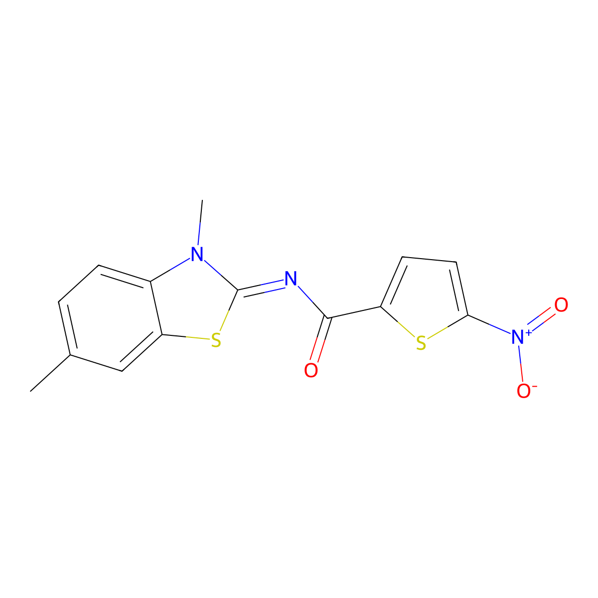 N-(3,6-dimethyl-1,3-benzothiazol-2-ylidene)-5-nitrothiophene-2-carboxamide molecular structure, CAS 477511-58-3