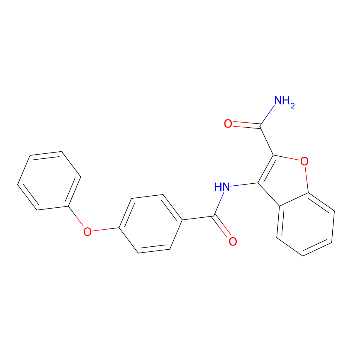 3-(4-Phenoxybenzamido)benzofuran-2-carboxamide molecular structure, CAS 477511-64-1