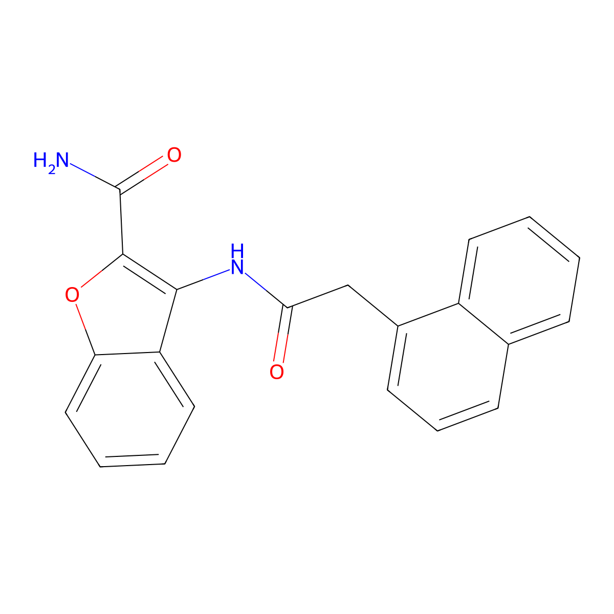 3-(2-(Naphthalen-1-yl)acetamido)benzofuran-2-carboxamide molecular structure, CAS 477511-70-9