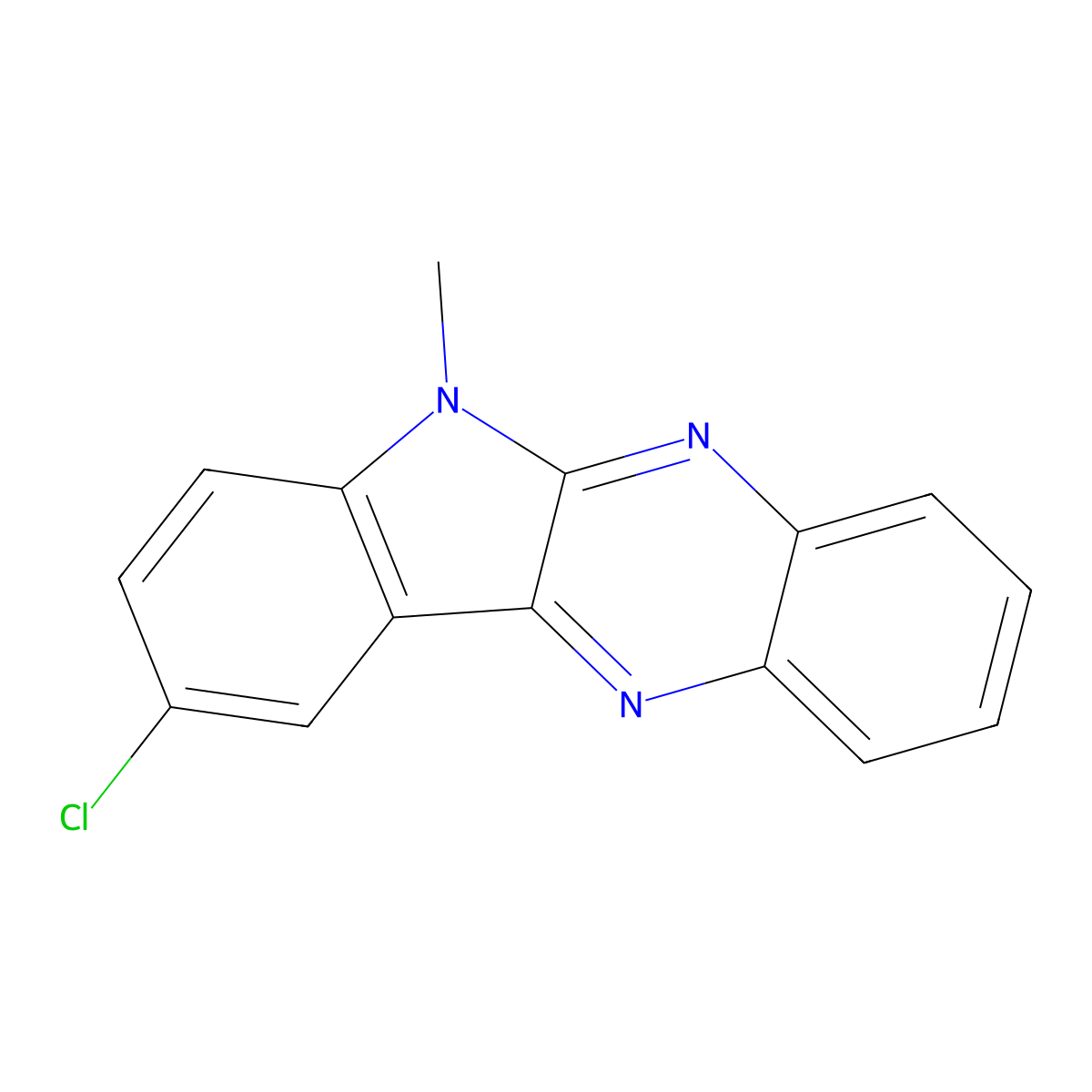 9-Chloro-6-methylindolo[3,2-b]quinoxaline molecular structure, CAS 477512-78-0
