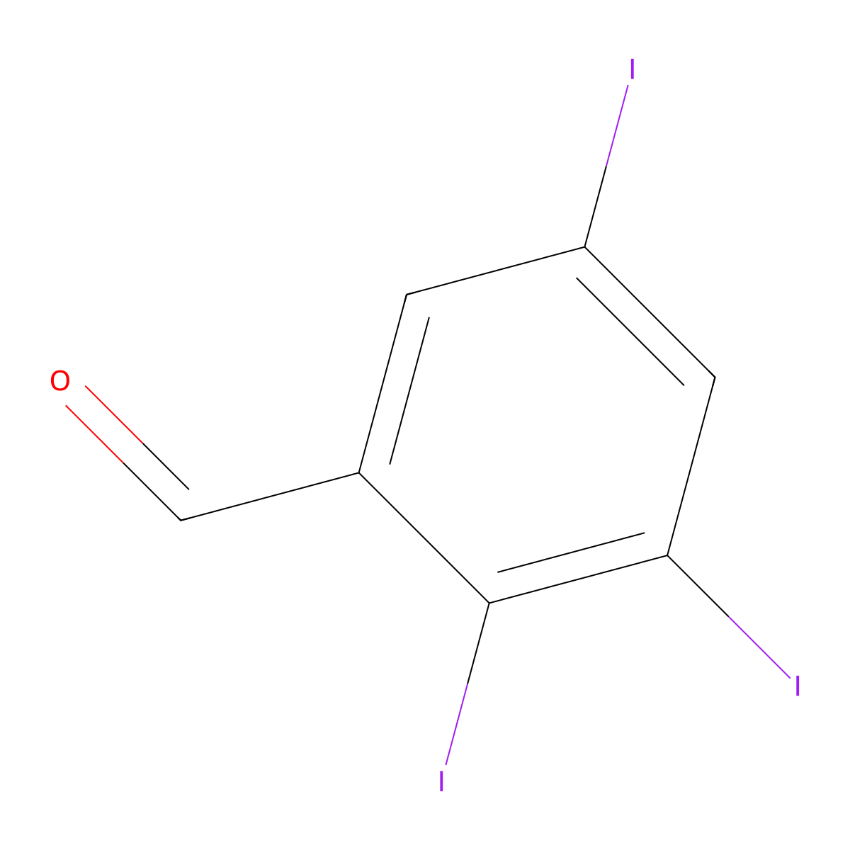 2,3,5-Triiodobenzaldehyde molecular structure, CAS 477534-99-9