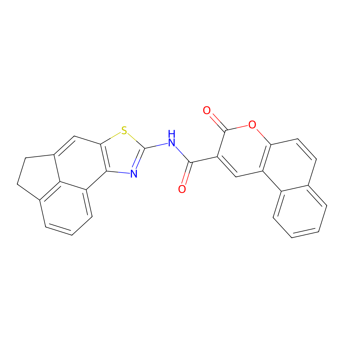N-(4,5-dihydroacenaphtho[5,4-d]thiazol-8-yl)-3-oxo-3H-benzo[f]chromene-2-carboxamide molecular structure, CAS 477535-02-7