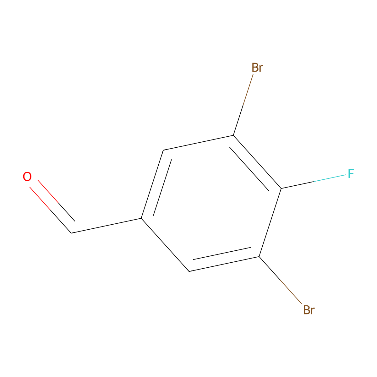 3,5-Dibromo-4-fluorobenzaldehyde molecular structure, CAS 477535-39-0