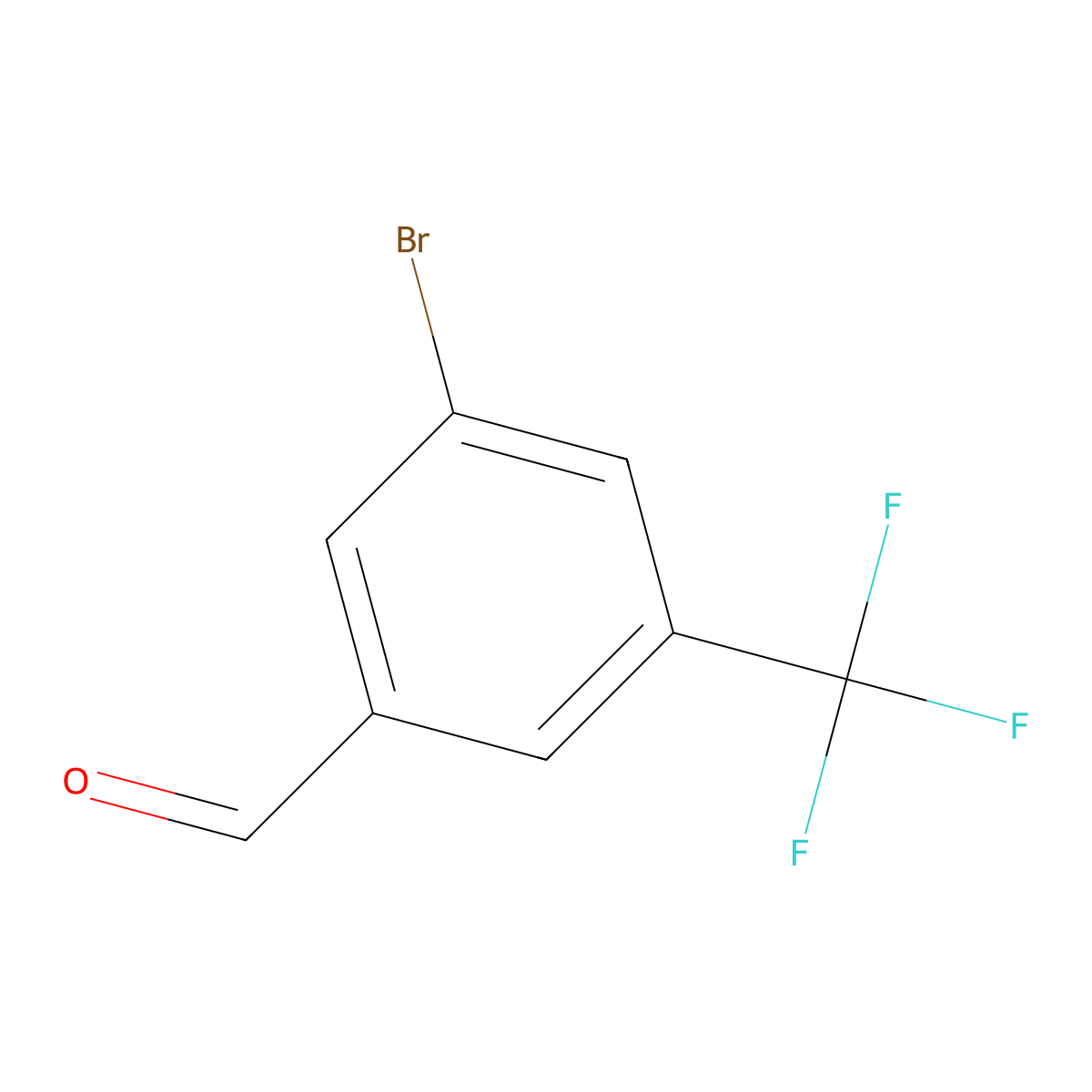 3-Bromo-5-(trifluoromethyl)benzaldehyde molecular structure, CAS 477535-41-4