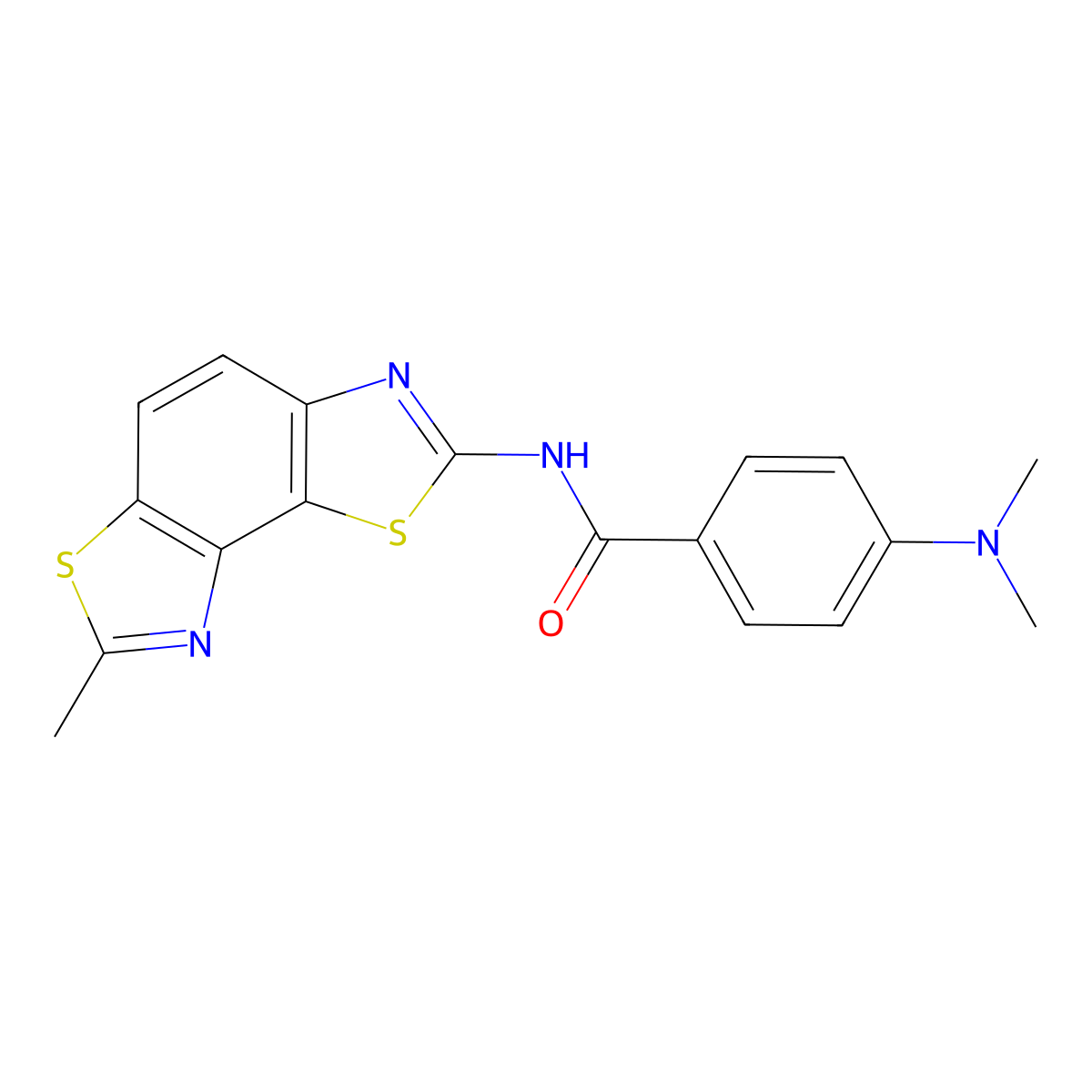 4-(dimethylamino)-N-(7-methyl-[1,3]thiazolo[5,4-e][1,3]benzothiazol-2-yl)benzamide molecular structure, CAS 477536-30-4