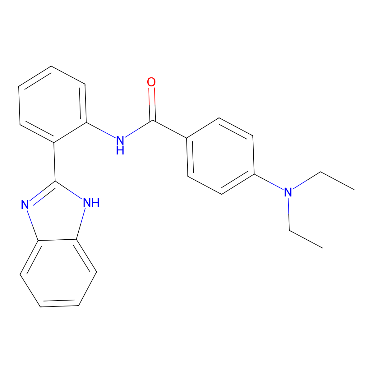 N-[2-(1H-benzimidazol-2-yl)phenyl]-4-(diethylamino)benzamide molecular structure, CAS 477537-40-9
