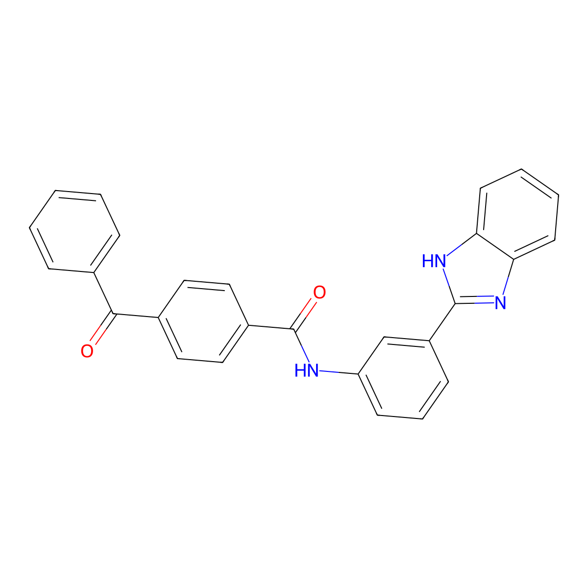 N-[3-(1H-benzimidazol-2-yl)phenyl]-4-benzoylbenzamide molecular structure, CAS 477537-78-3