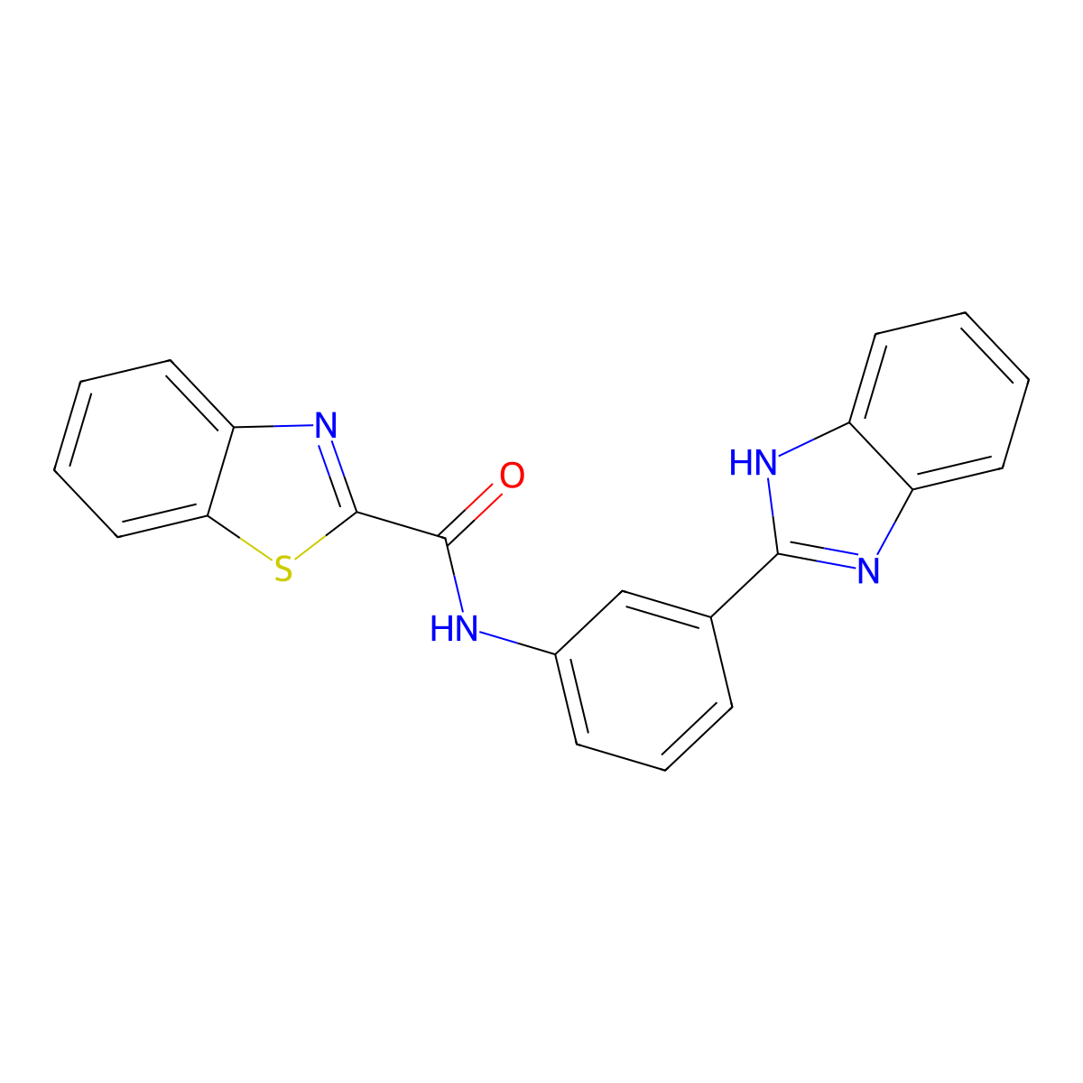N-(3-(1H-benzo[d]imidazol-2-yl)phenyl)benzo[d]thiazole-2-carboxamide molecular structure, CAS 477537-81-8