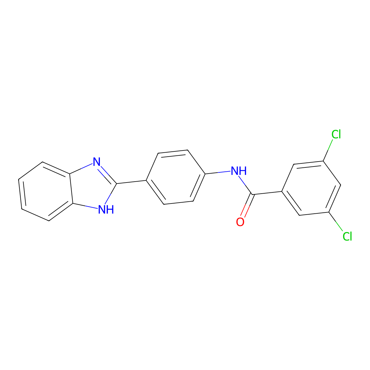 N-[4-(1H-benzimidazol-2-yl)phenyl]-3,5-dichlorobenzamide molecular structure, CAS 477538-06-0