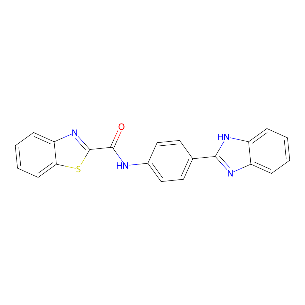 N-(4-(1H-benzo[d]imidazol-2-yl)phenyl)benzo[d]thiazole-2-carboxamide molecular structure, CAS 477538-08-2
