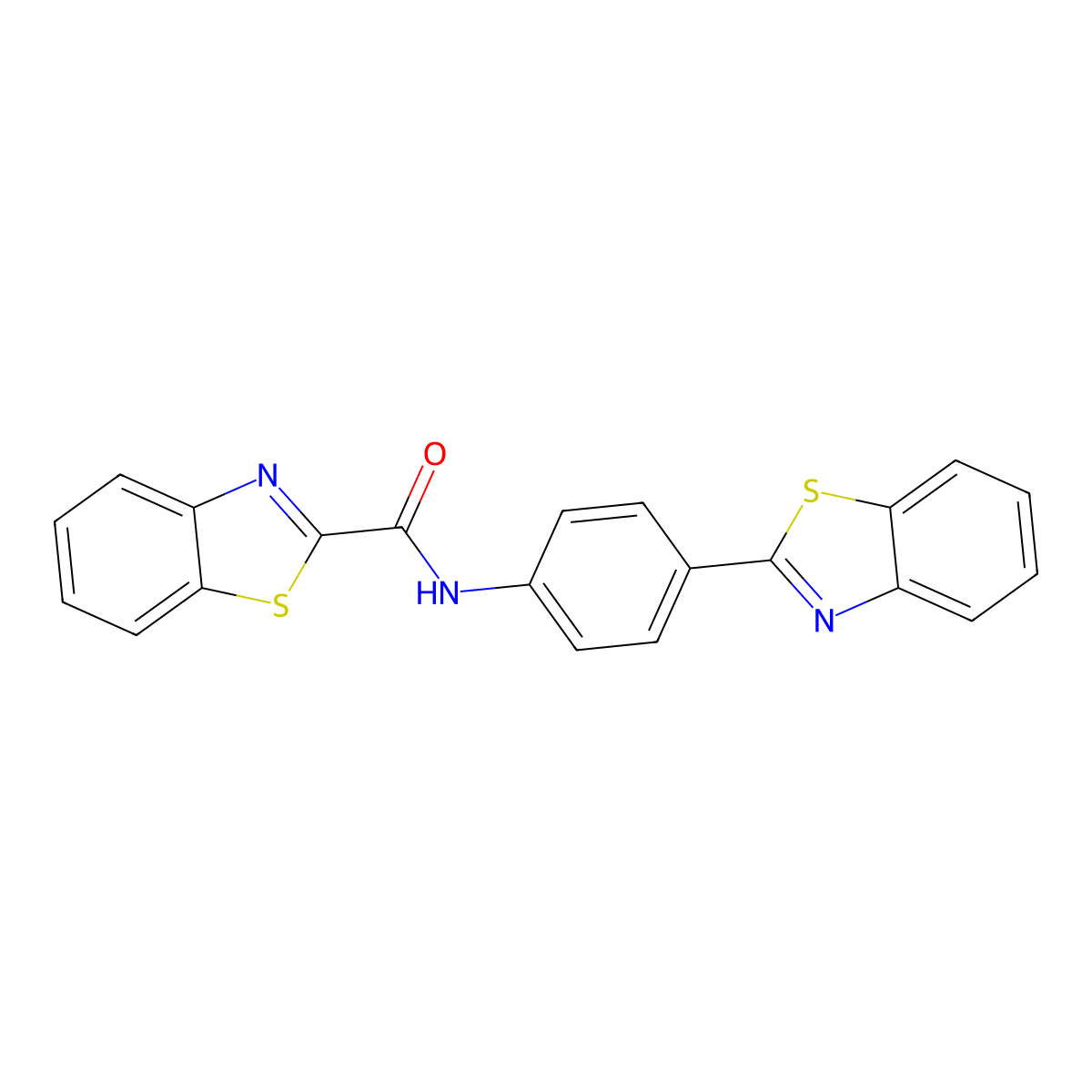 N-[4-(1,3-benzothiazol-2-yl)phenyl]-1,3-benzothiazole-2-carboxamide molecular structure, CAS 477538-35-5