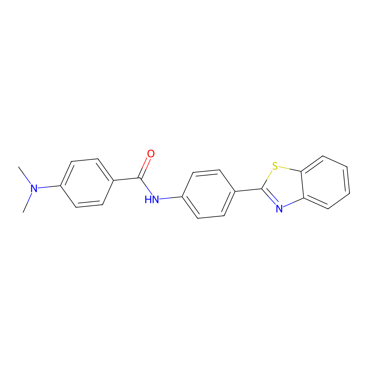 N-[4-(1,3-benzothiazol-2-yl)phenyl]-4-(dimethylamino)benzamide molecular structure, CAS 477538-37-7