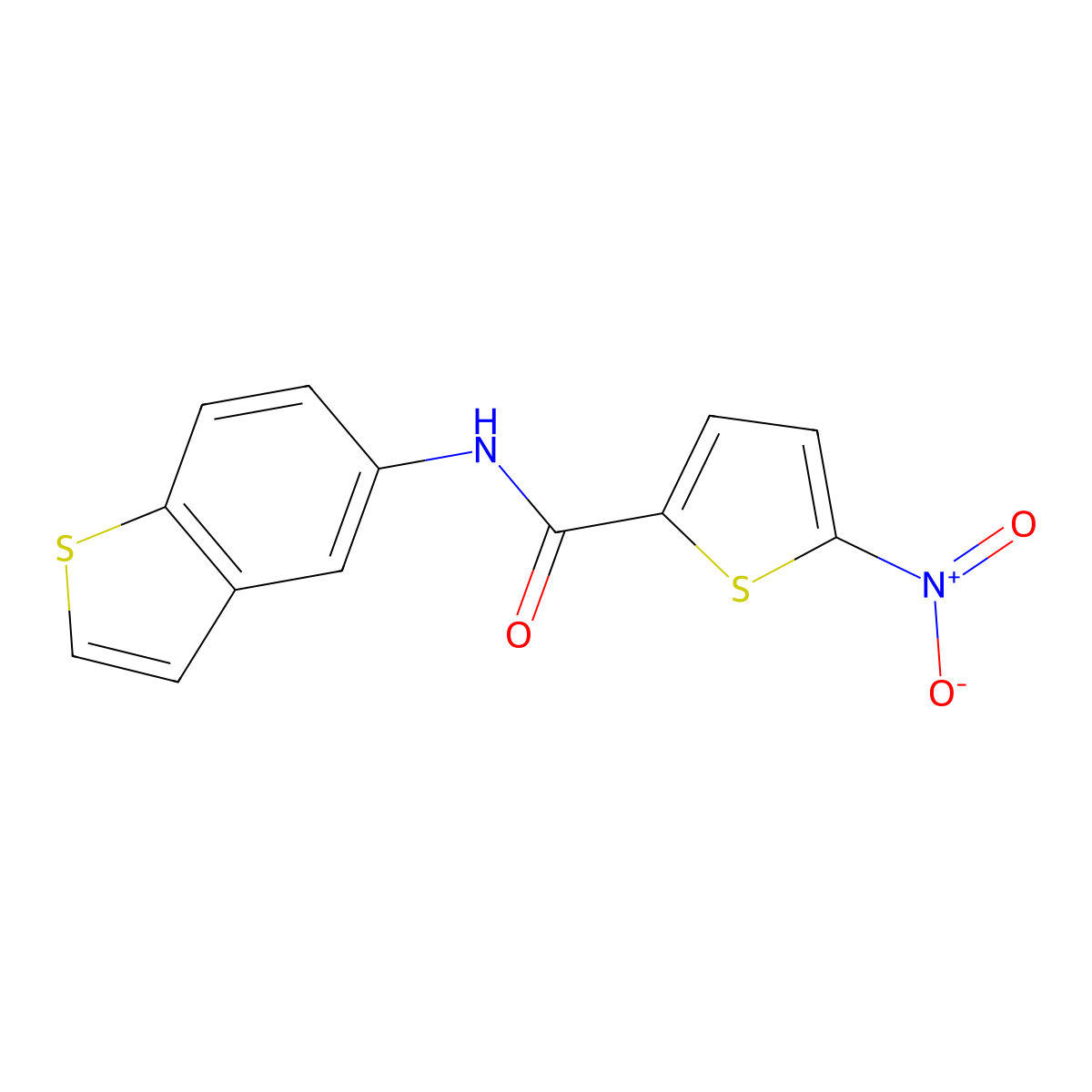 N-(1-benzothiophen-5-yl)-5-nitrothiophene-2-carboxamide molecular structure, CAS 477539-73-4