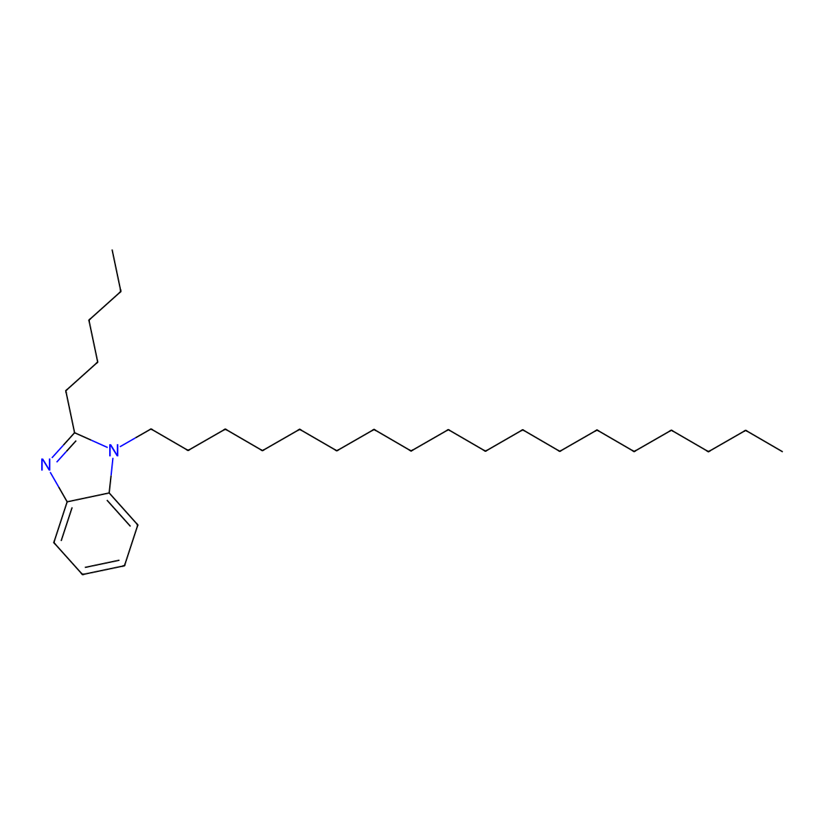 1-Octadecyl-2-pentylbenzimidazole molecular structure, CAS 477541-76-7