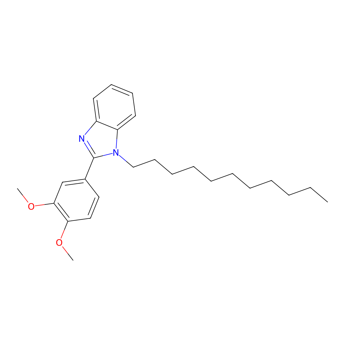 2-(3,4-Dimethoxyphenyl)-1-undecylbenzimidazole molecular structure, CAS 477542-98-6
