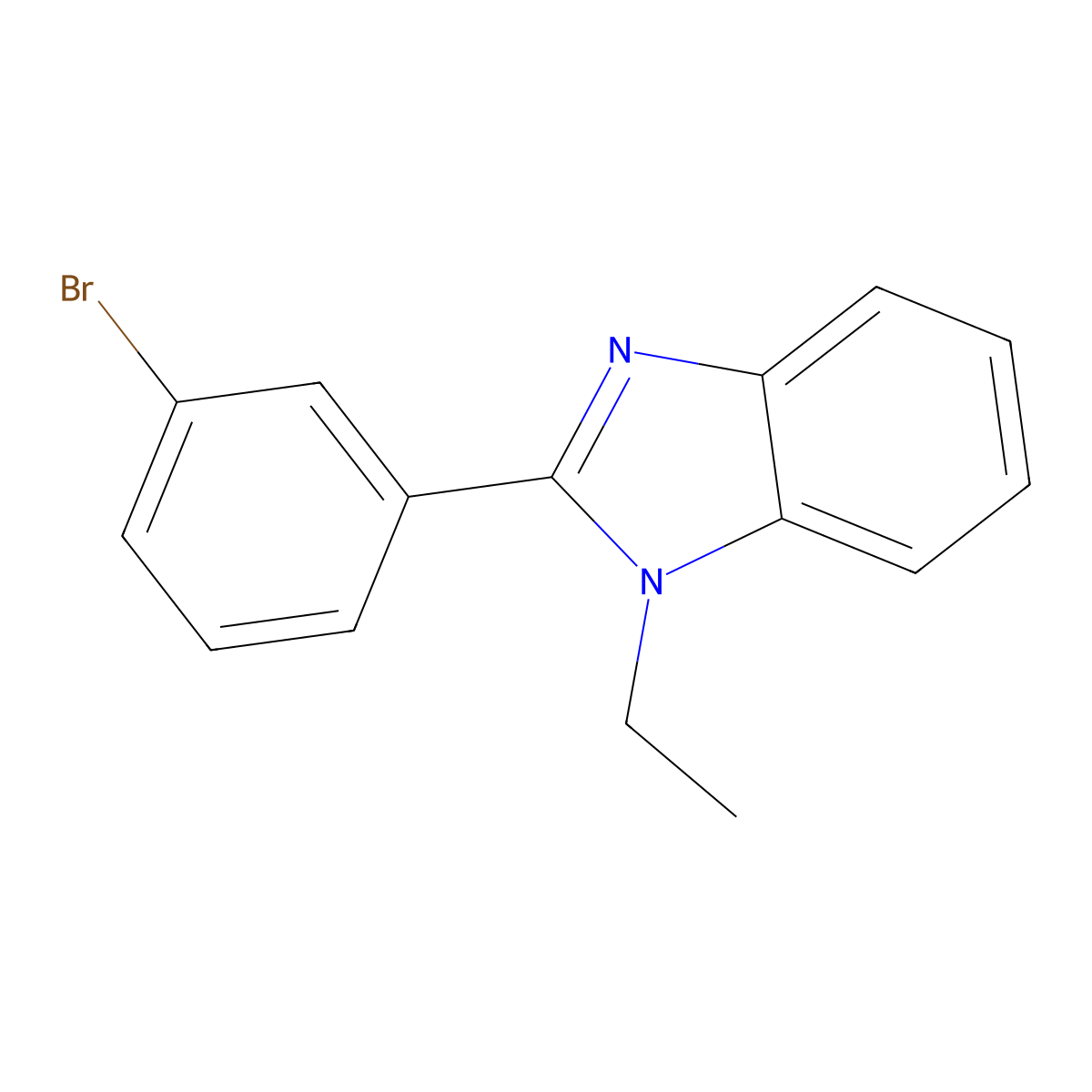 2-(3-Bromophenyl)-1-ethylbenzimidazole molecular structure, CAS 477543-18-3