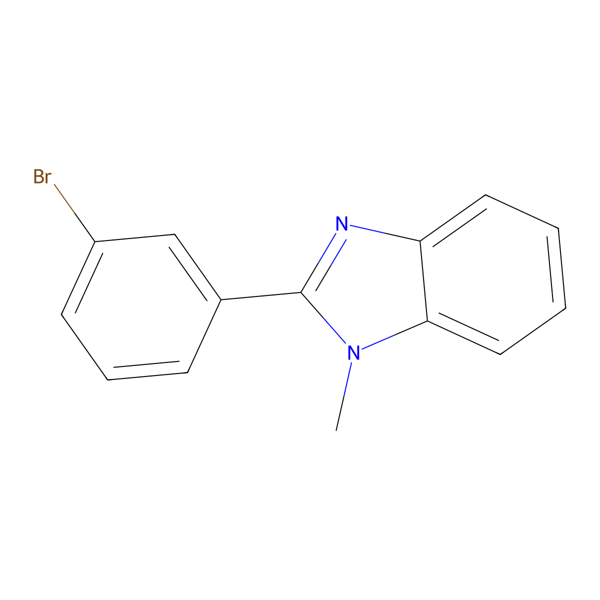 2-(3-Bromophenyl)-1-methyl-1H-benzo[d]imidazole molecular structure, CAS 477543-22-9