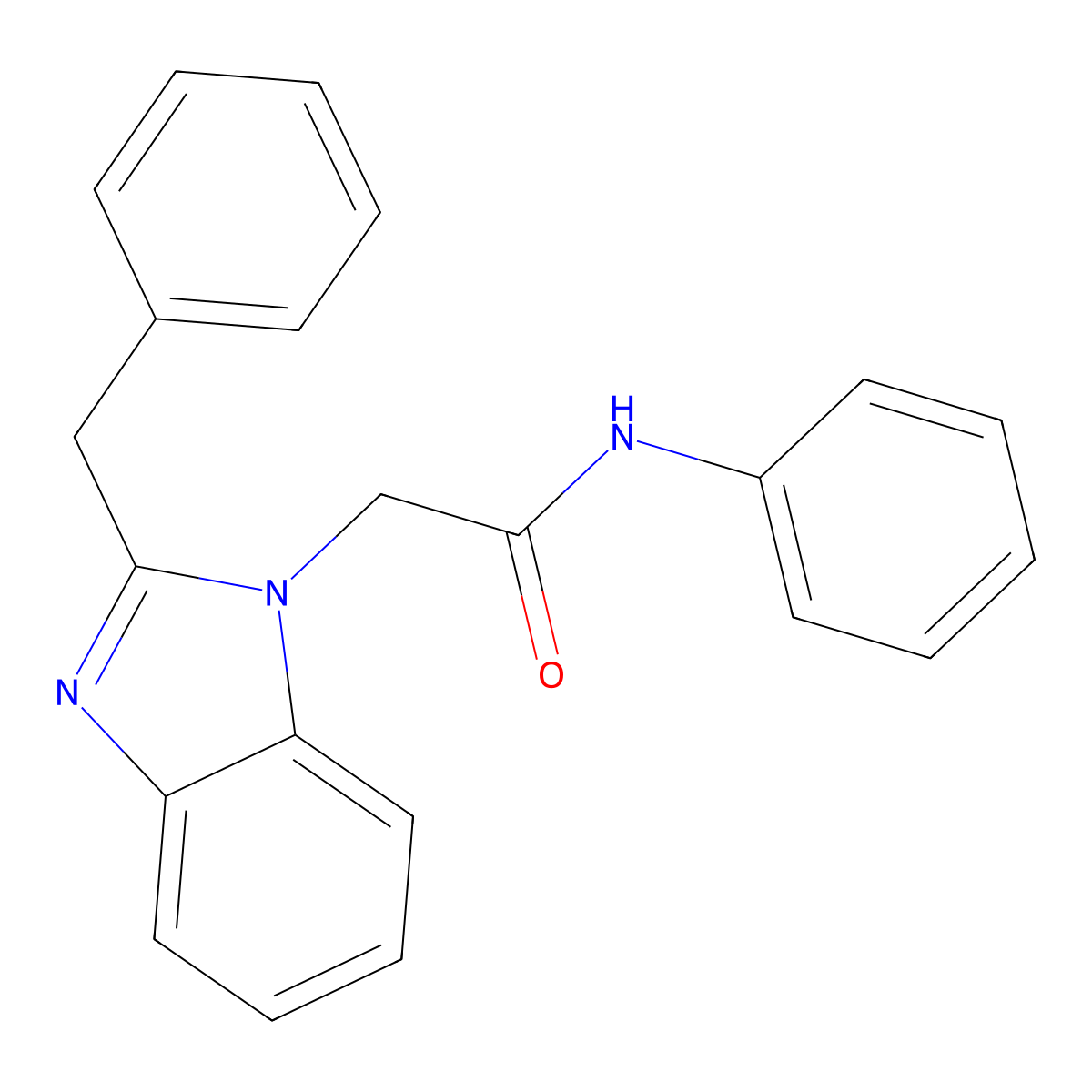 2-(2-benzyl-1H-1,3-benzodiazol-1-yl)-N-phenylacetamide molecular structure, CAS 477544-18-6