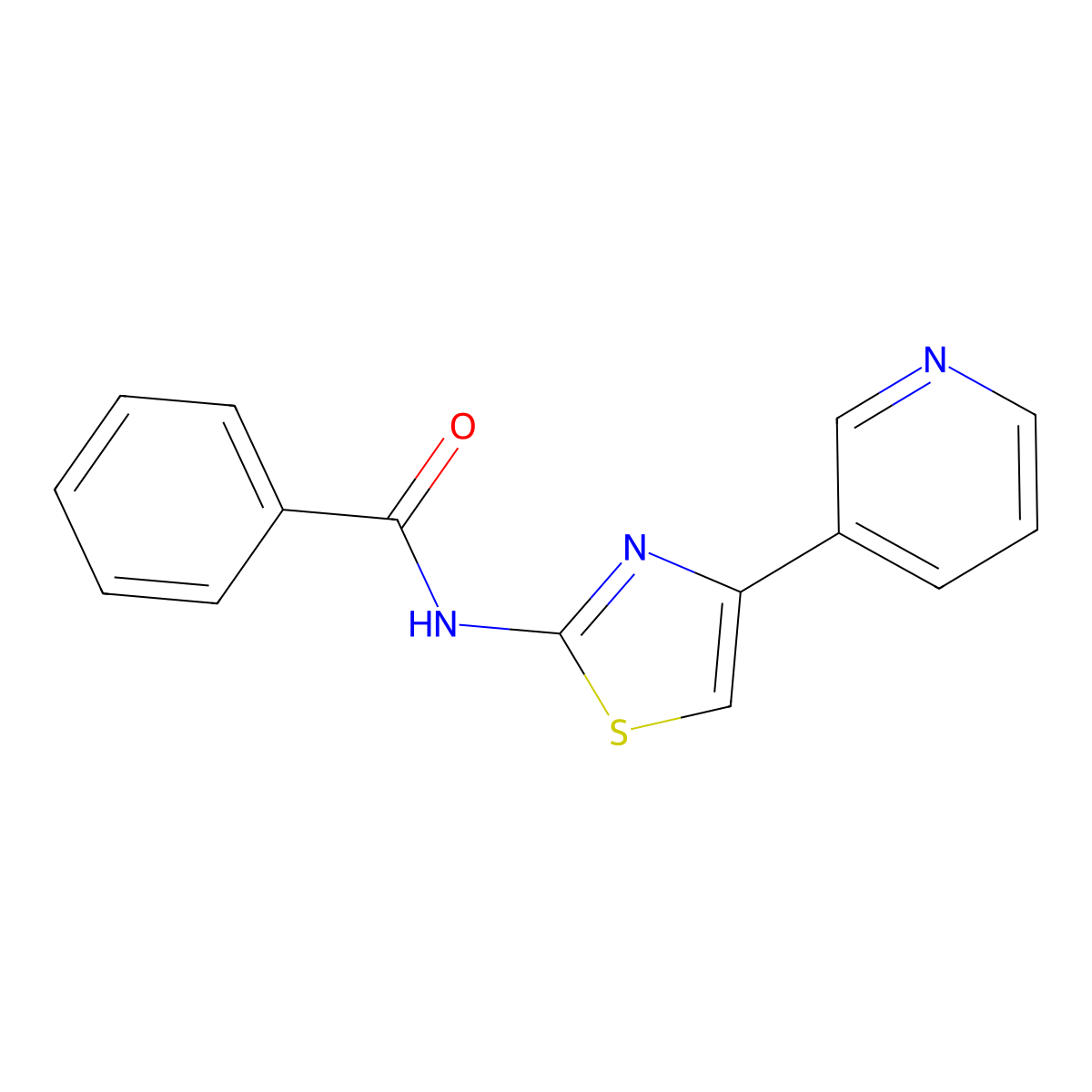 N-(4-(pyridin-3-yl)thiazol-2-yl)benzamide molecular structure, CAS 477544-83-5